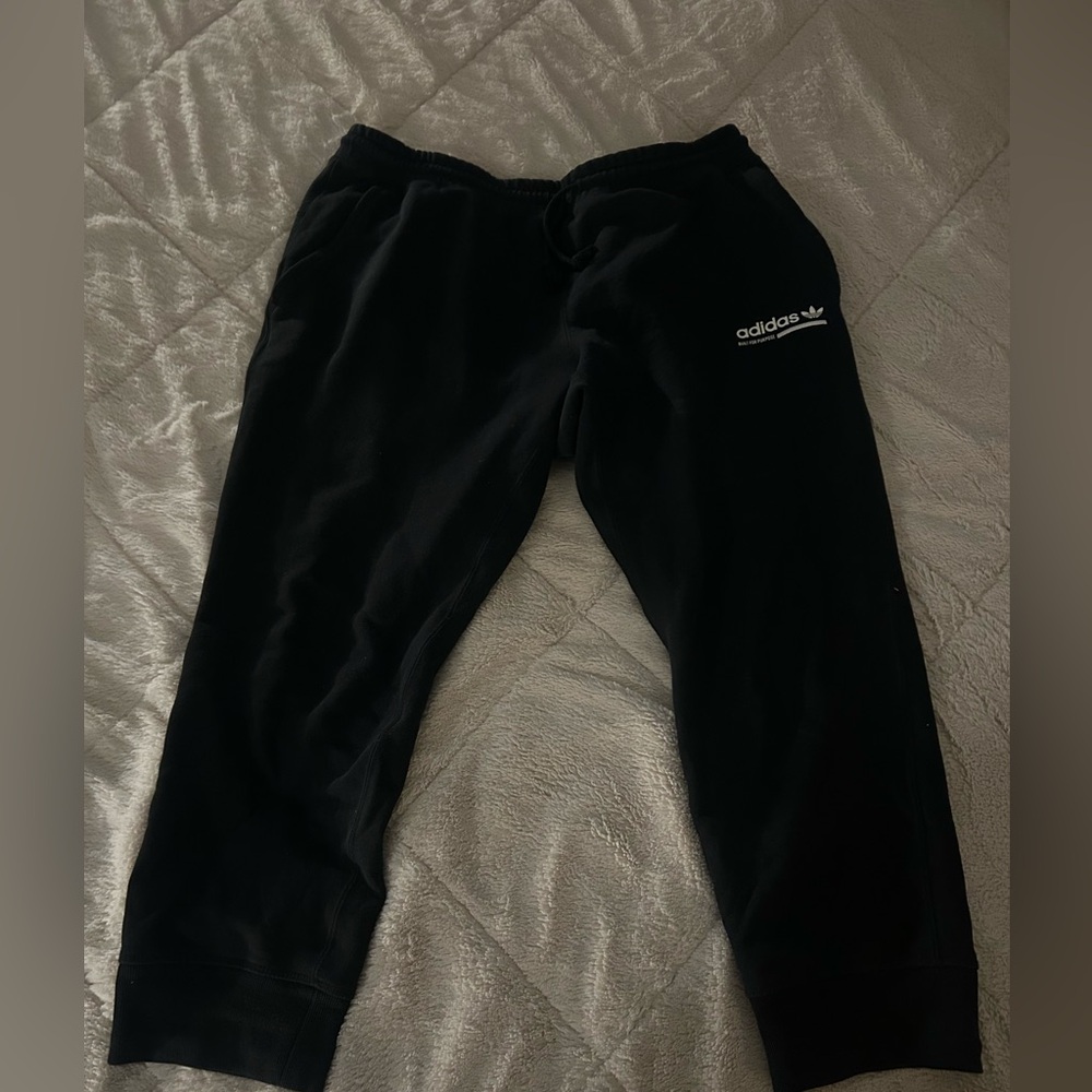 Adidas Mens Black Sweatpants, Size XXL